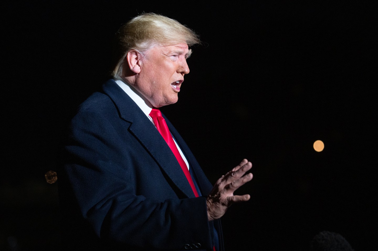 President Trump Departs White House For New York