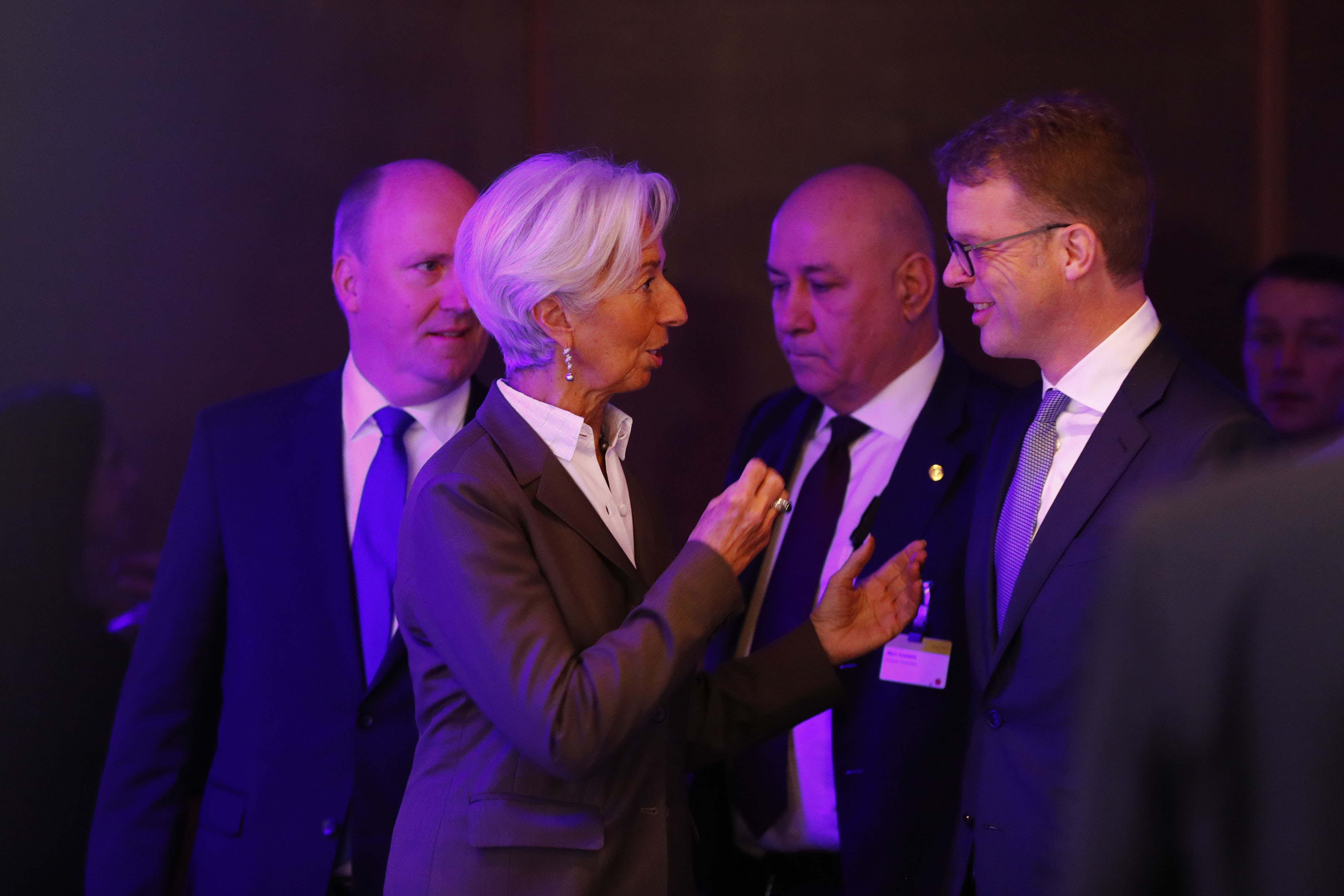 European Central Bank President Christine Lagarde And Financial Leaders at Banking Congress
