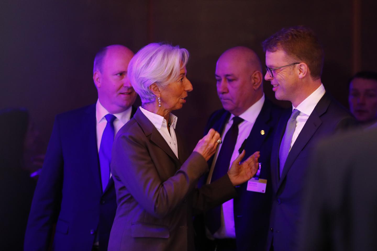 European Central Bank President Christine Lagarde And Financial Leaders at Banking Congress