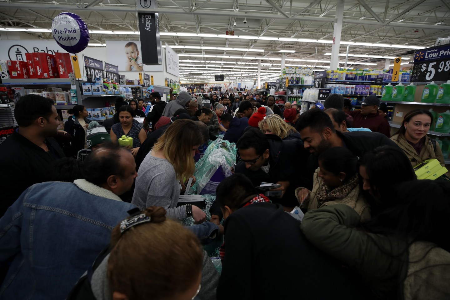 NEW YORK, USA - NOVEMBER 28: People shop during the Black Friday, an informal name for the Friday following Thanksgiving Day, at the Best Buy in New York, United States on November 28, 2019. (Photo by Tayfun Coskun/Anadolu Agency via Getty Images)