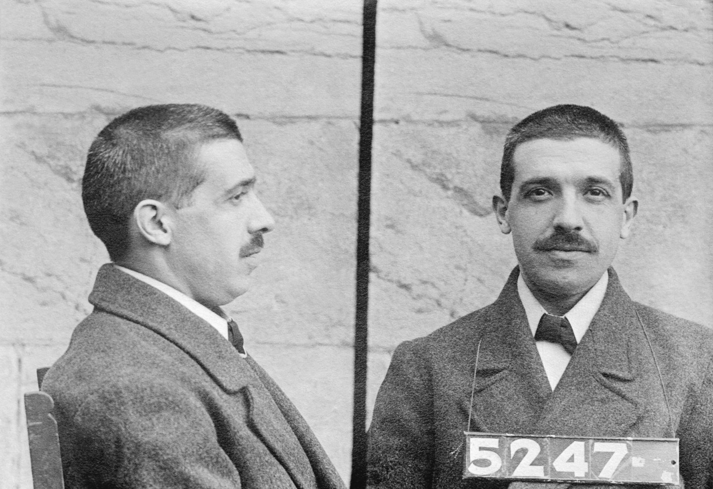 Mug shots of Charles Ponzi