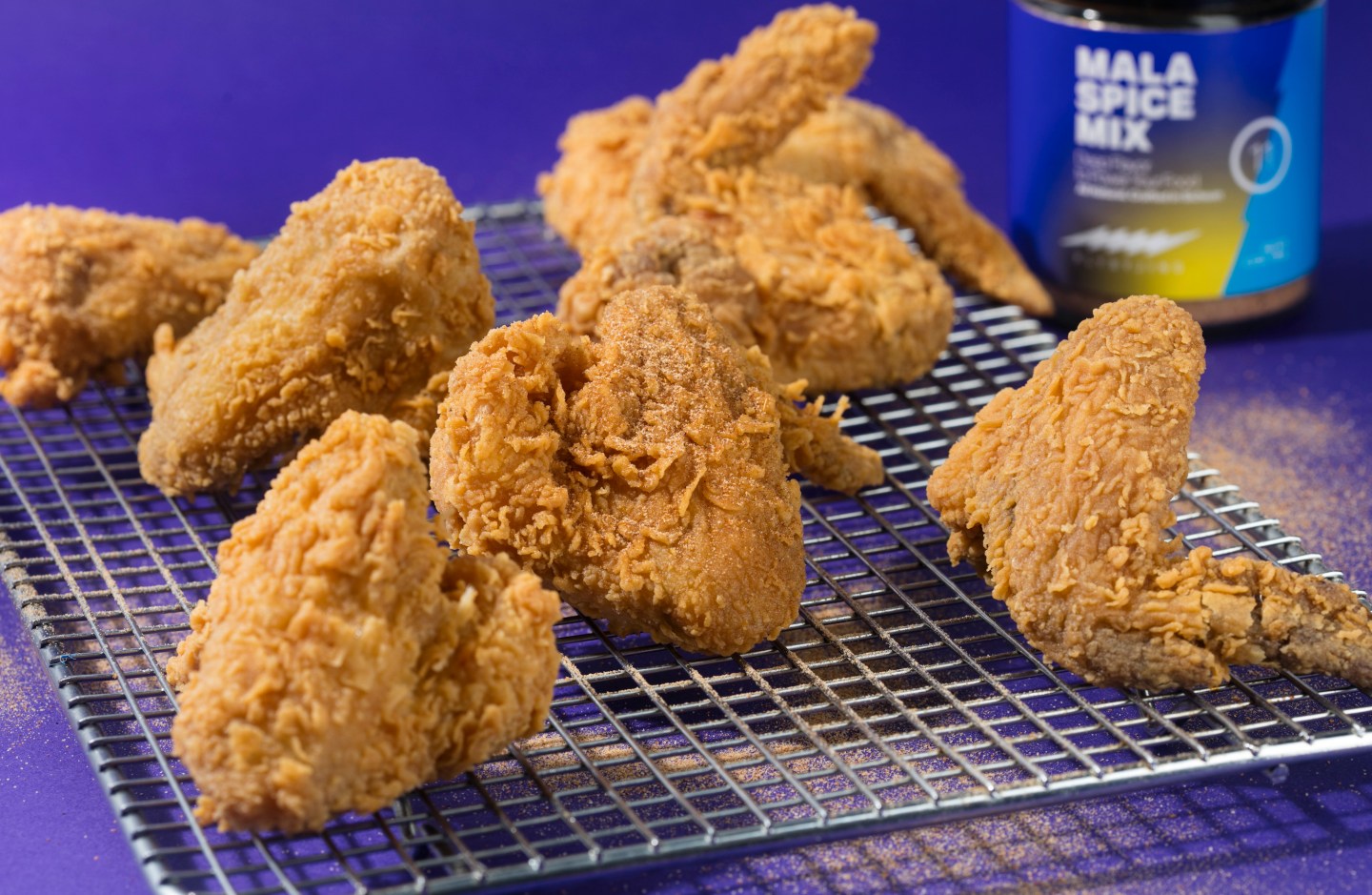 Fried chicken seasoned with the Mala Spice Mix.