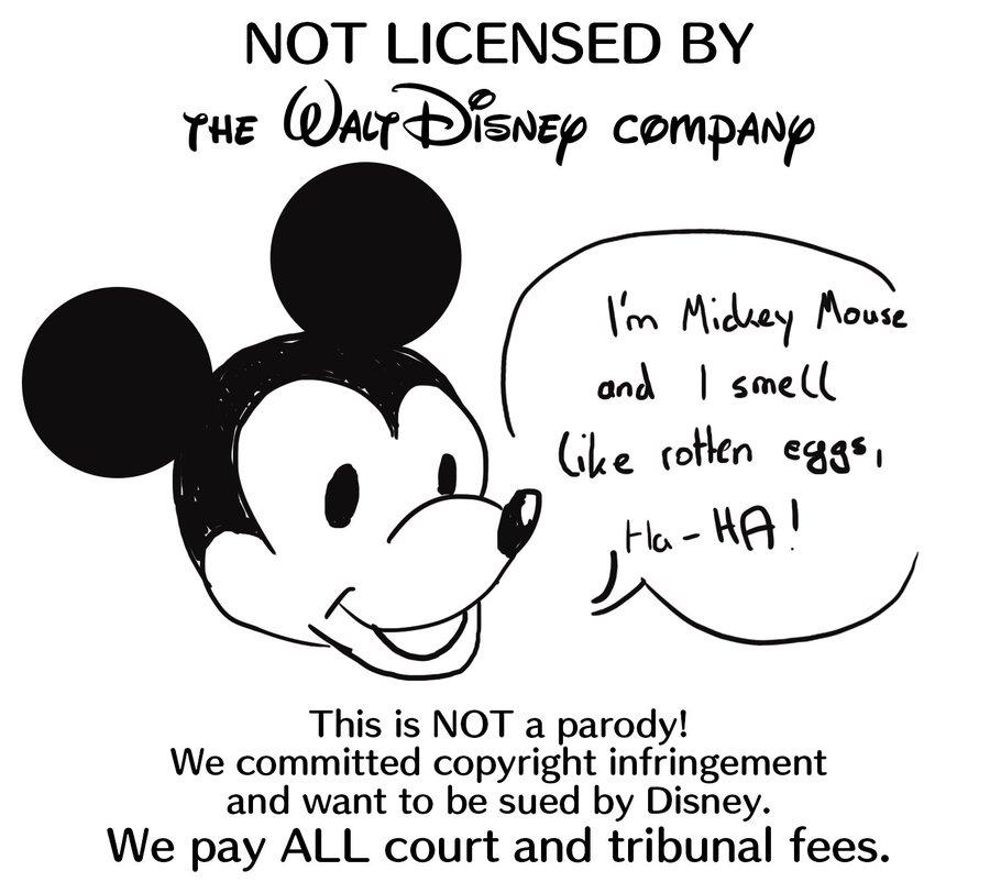 ‘We Committed Copyright Infringement and Want to Be Sued by Disney’