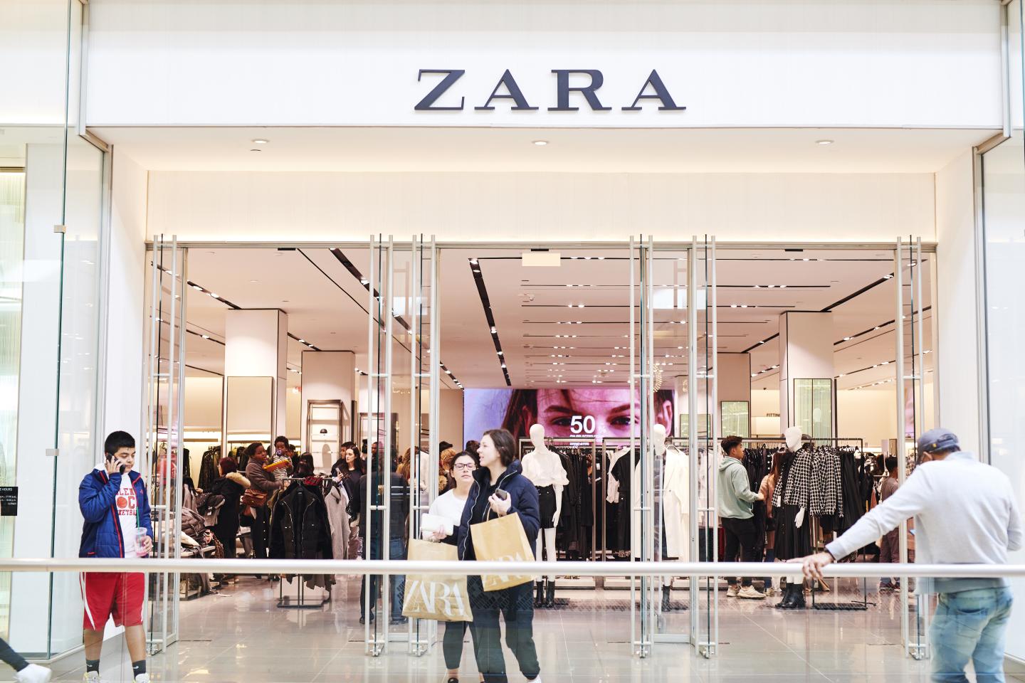 A Zara store at the Westfield Garden State Plaza mall in Paramus, NJ.