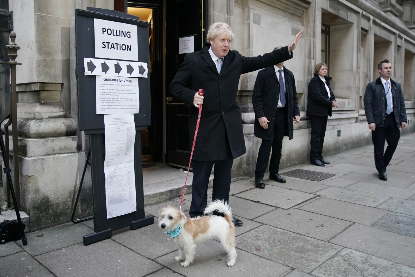 Conservative party leader Boris Johnson is on track to win the 2019 U.K. general election