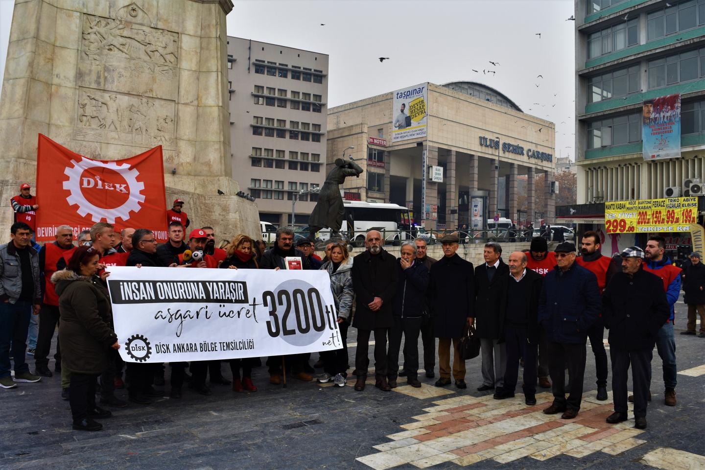 Protest for Annual Minimum Wage Raise in Ankara