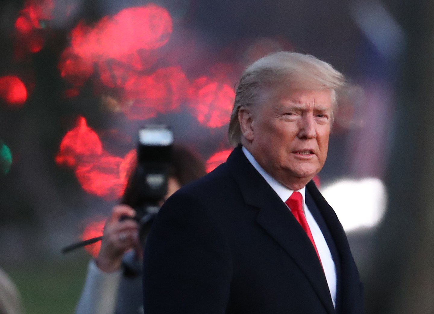 President Trump Departs White House For Michigan Campaign Rally On Day Of House Impeachment Vote