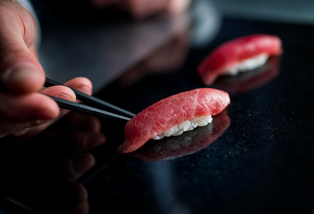 Fatty Tuna at Sushi Nakazawa in Manhattan, New York, Friday, September 18, 2015.
