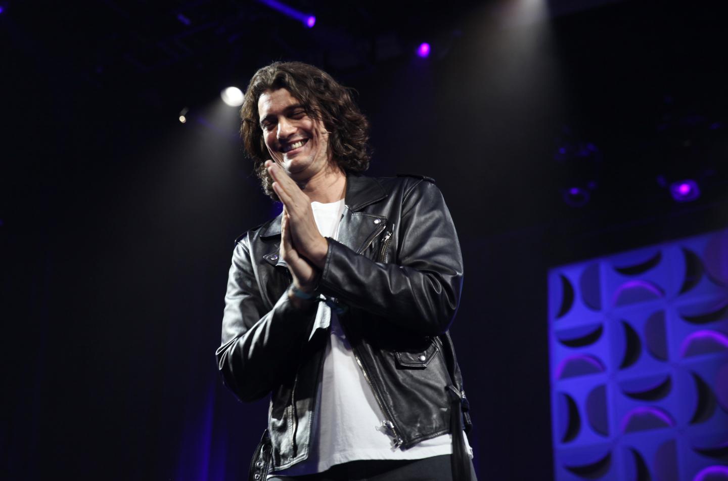 Adam Neumann, founder of WeWork, speaks on stage at the WeWork San Francisco Creator Awards at Palace of Fine Arts on May 10, 2018 in San Francisco, California.