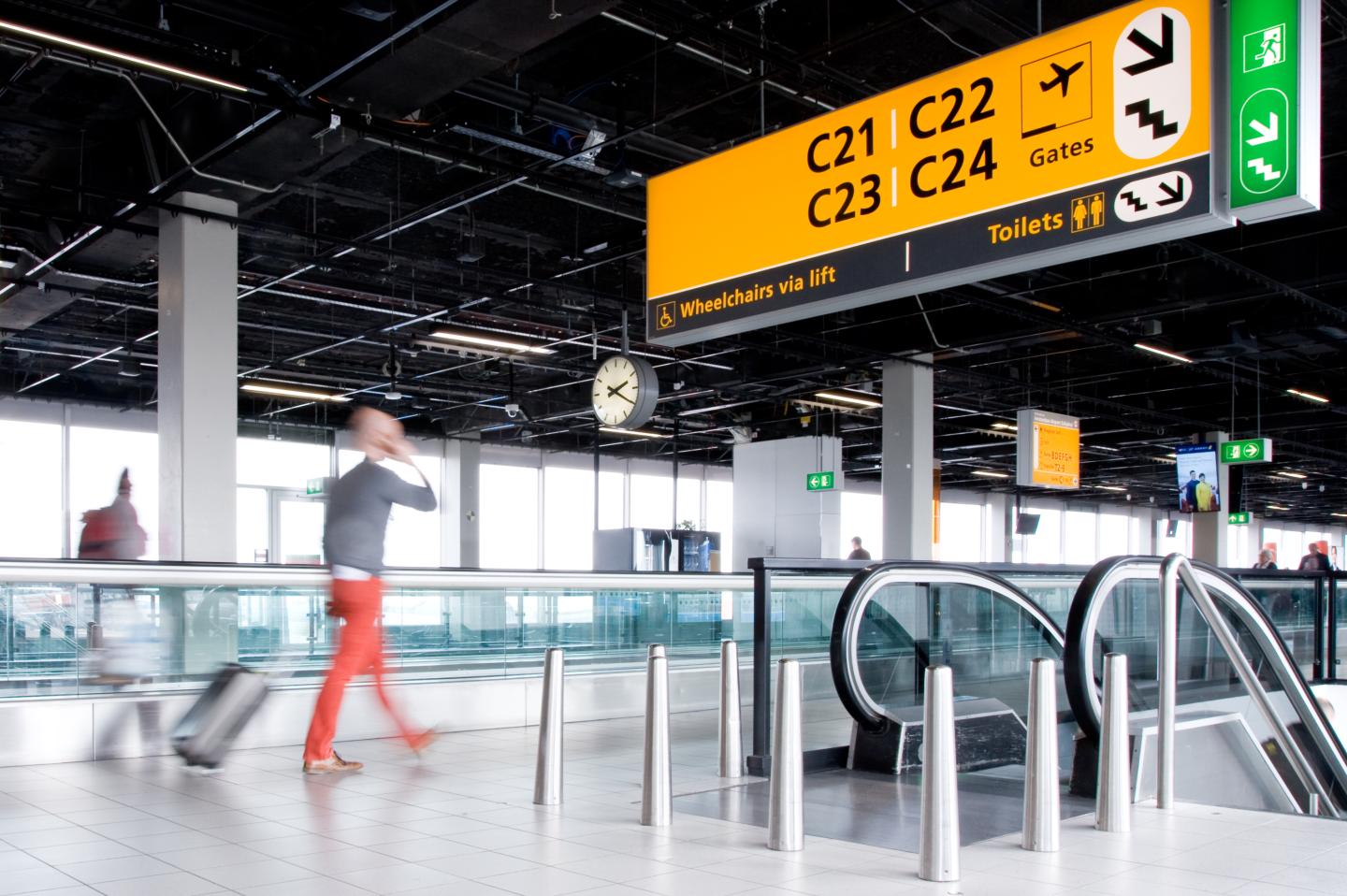 The design firm responsible for familiar signage at transit hubs around the world