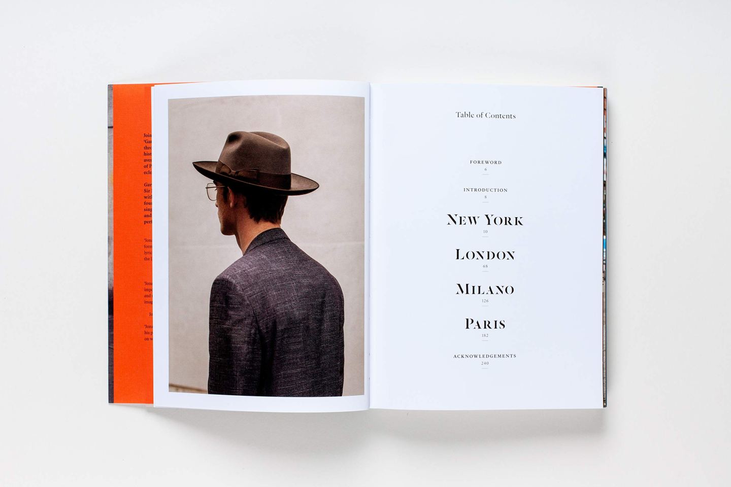 The table of contents to "Garçon Style."