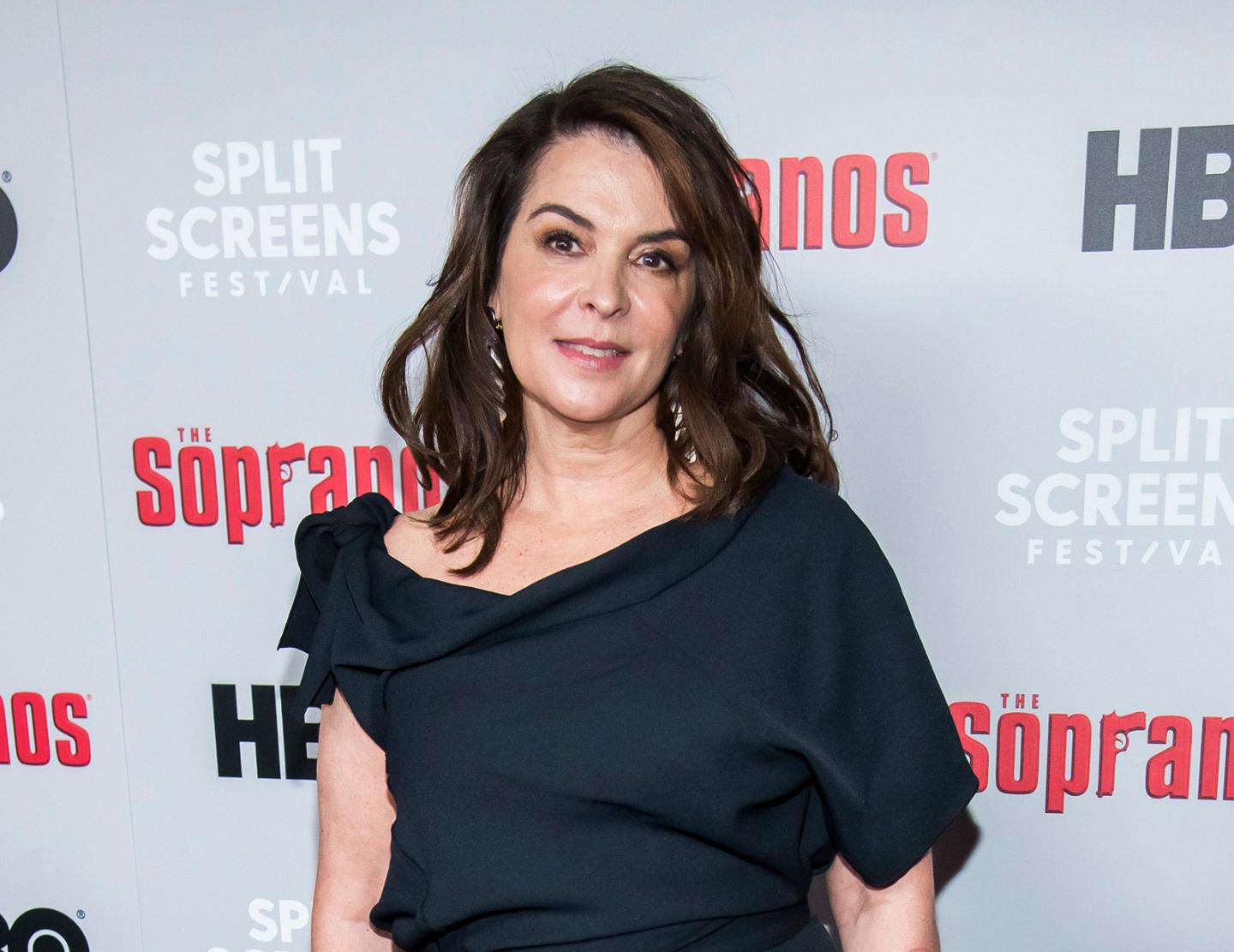 FILE - In this Jan. 9, 2019, file photo, Annabella Sciorra attends HBO's "The Sopranos" 20th anniversary at the SVA Theatre in New York. Sciorra is set to confront Harvey Weinstein at his New York City rape trial, more than a quarter-century after she says he pinned her to a bed and raped her. She is expected to testify Thursday, Jan. 23, 2020. (Photo by Charles Sykes/Invision/AP, File)