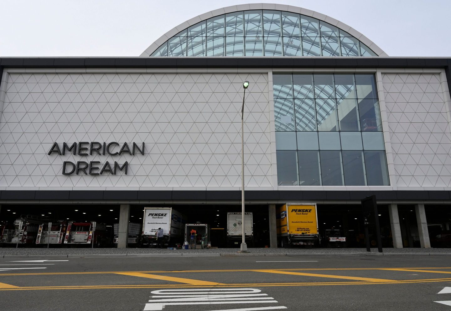 A view outside of part of the American Dream mega mall and entertainment complex in East Rutherford, N.J.that after more than 17 years in the making, the first phase finally opened to the public October 25, 2019. - American Dreams first phase, a Nickelodeon theme park and a NHL-regulation-size ice skating rink will open today. (Photo by TIMOTHY A. CLARY / AFP) (Photo by TIMOTHY A. CLARY/AFP via Getty Images)