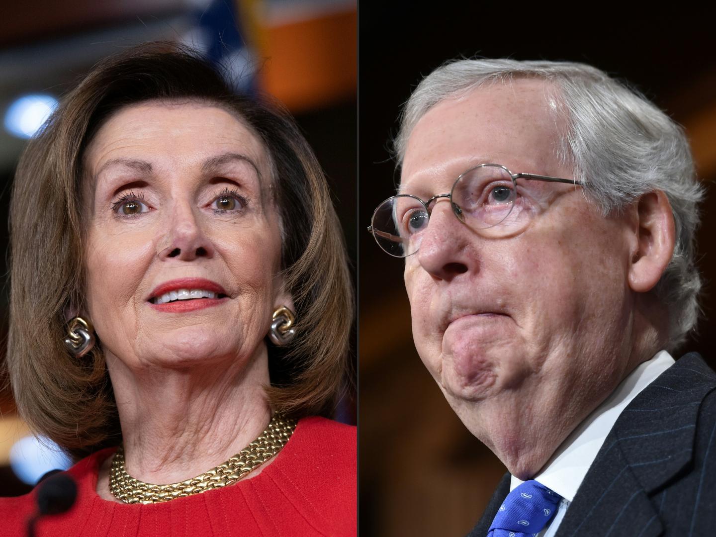Mitch McConnell and Nancy Pelosi