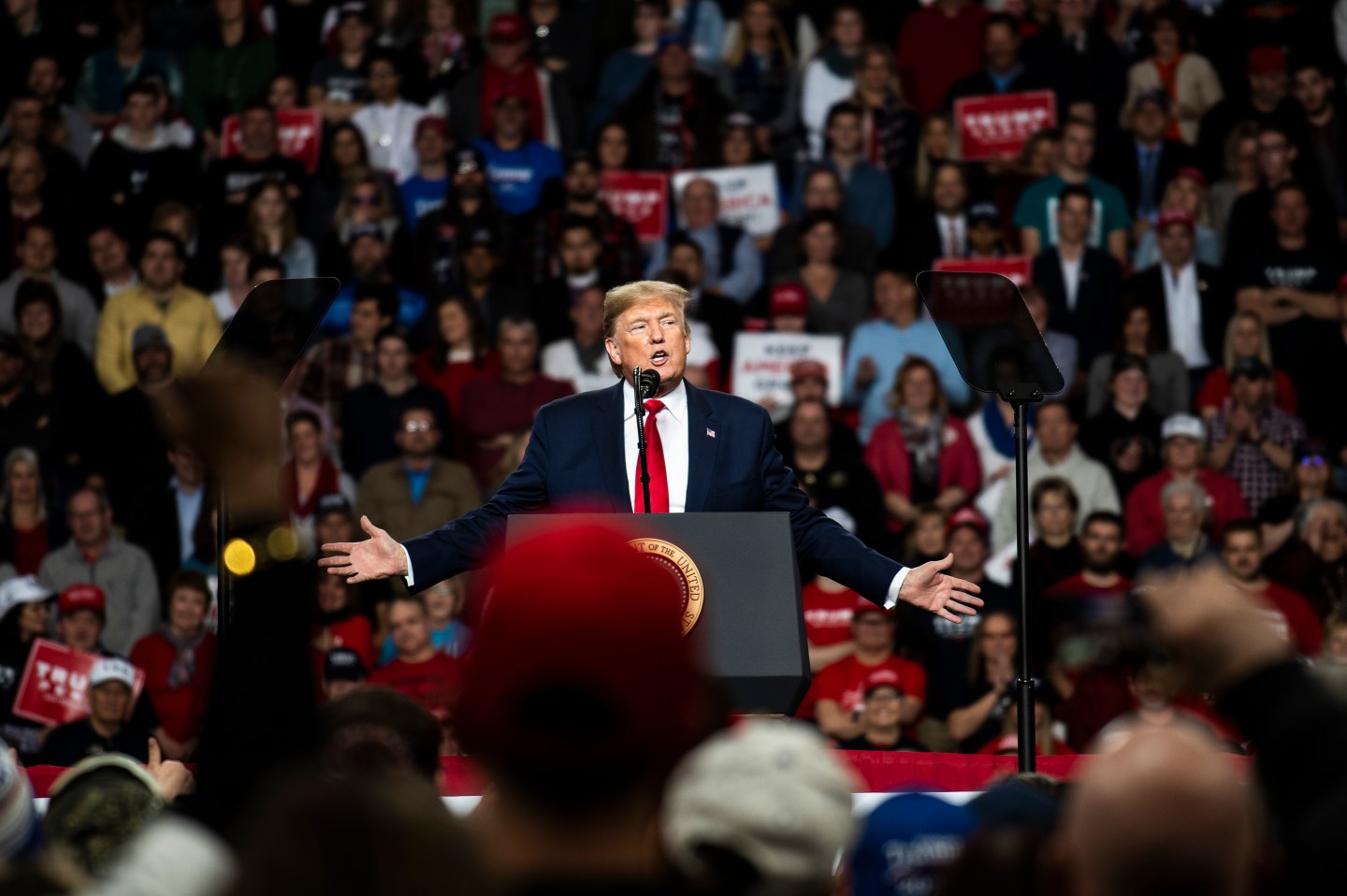President Donald Trump Holds "Keep America Great" Campaign Rally In Toledo, Ohio