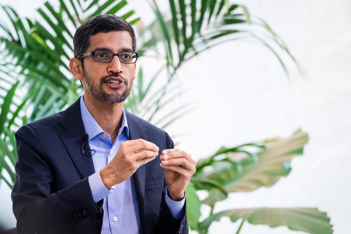alphabet ceo sundar pichai speaks in Brussels
