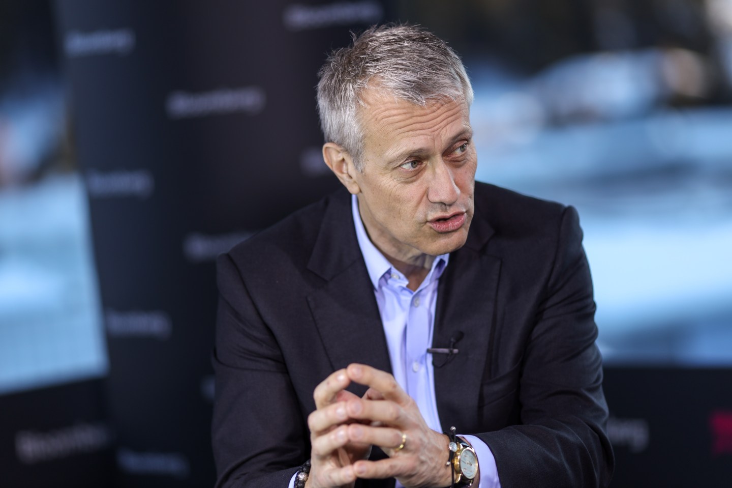 James Quincey, chief executive officer of Coca-Cola Co., speaks during a Bloomberg Television interview on day two of the World Economic Forum (WEF) in Davos, Switzerland, on Wednesday, Jan. 22, 2020.