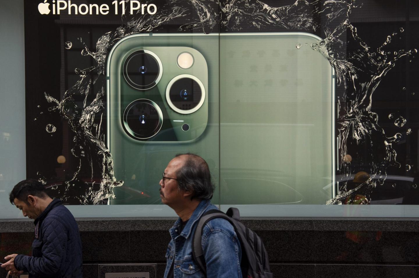 billboard showing an iphone 11 pro