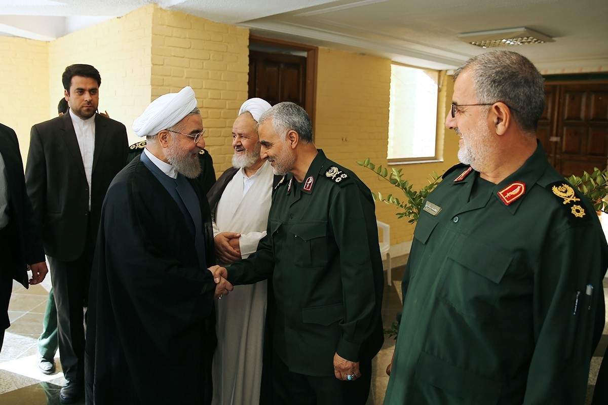 Iranian President Rouhani Greets Commanders in 2015, Including Qassem Soleimani