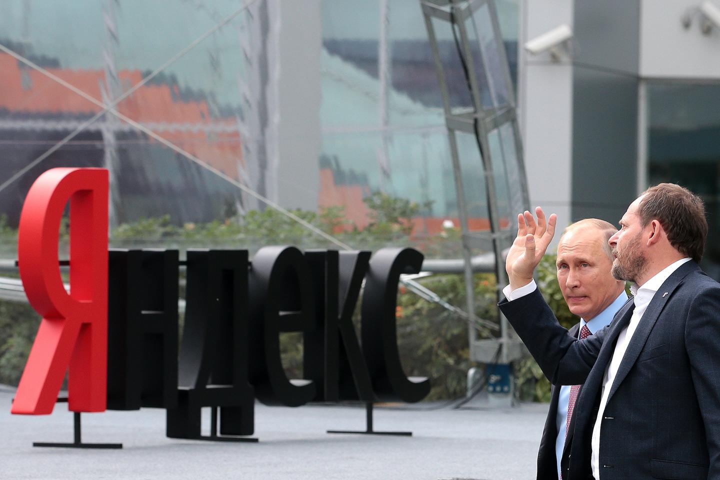 Russian President Putin visits Yandex headquarters in Moscow