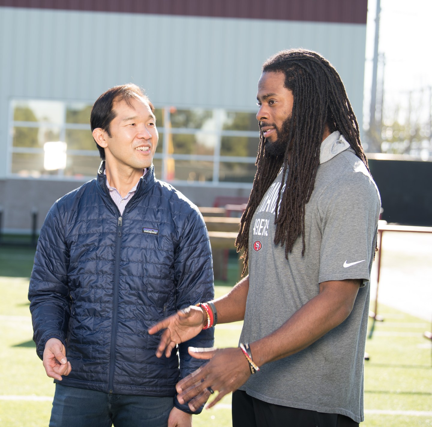 Decibel founder Jon Sakoda (left) and 49ers Richard Sherman have banded together to invest in tech.