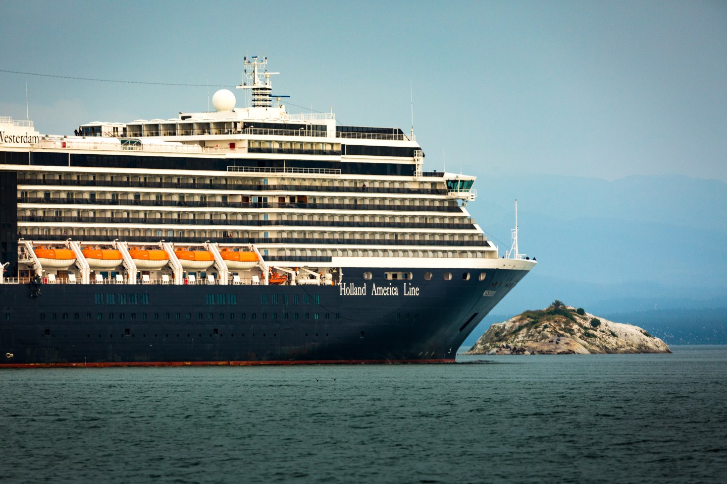 The Holland America Line's Westerdam cruise ship, seen here in Alaska on July 9, 2019, has been refused entry by 4 nations over coronavirus fears.