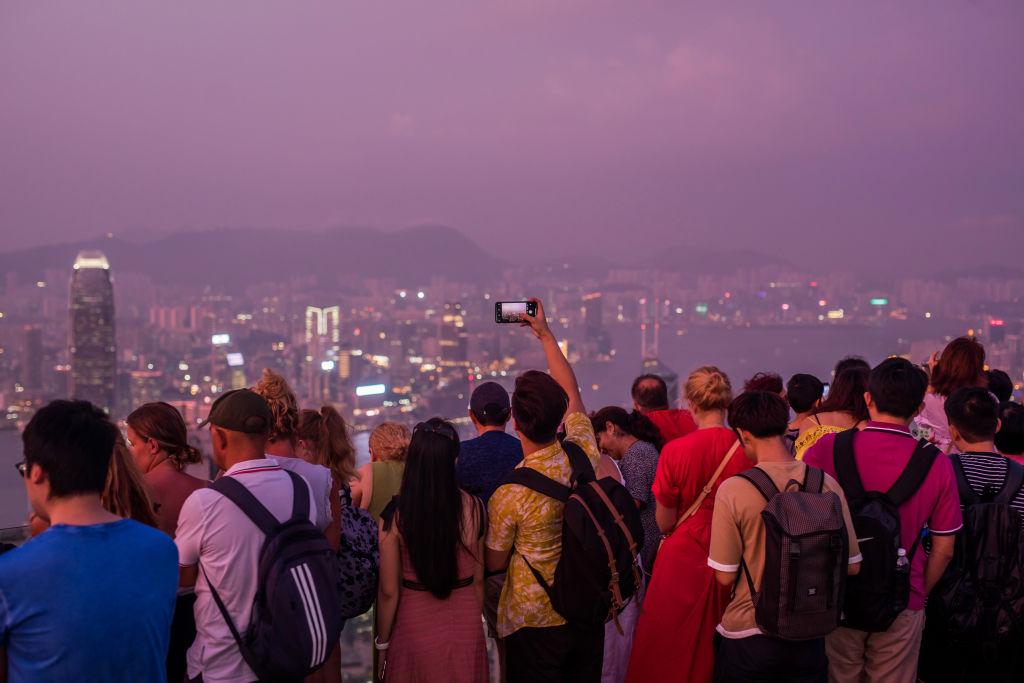 General Views of Victoria Peak And Hotels In Hong Kong As Protests Deter Chinese Tourists