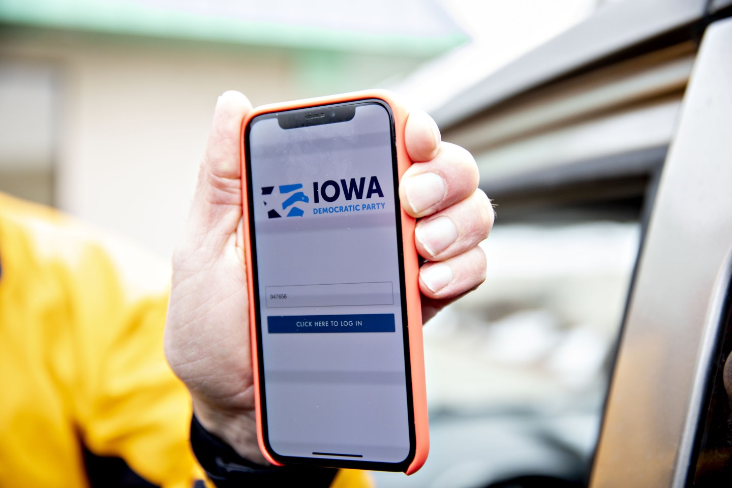 The Iowa Democratic Party caucus app.