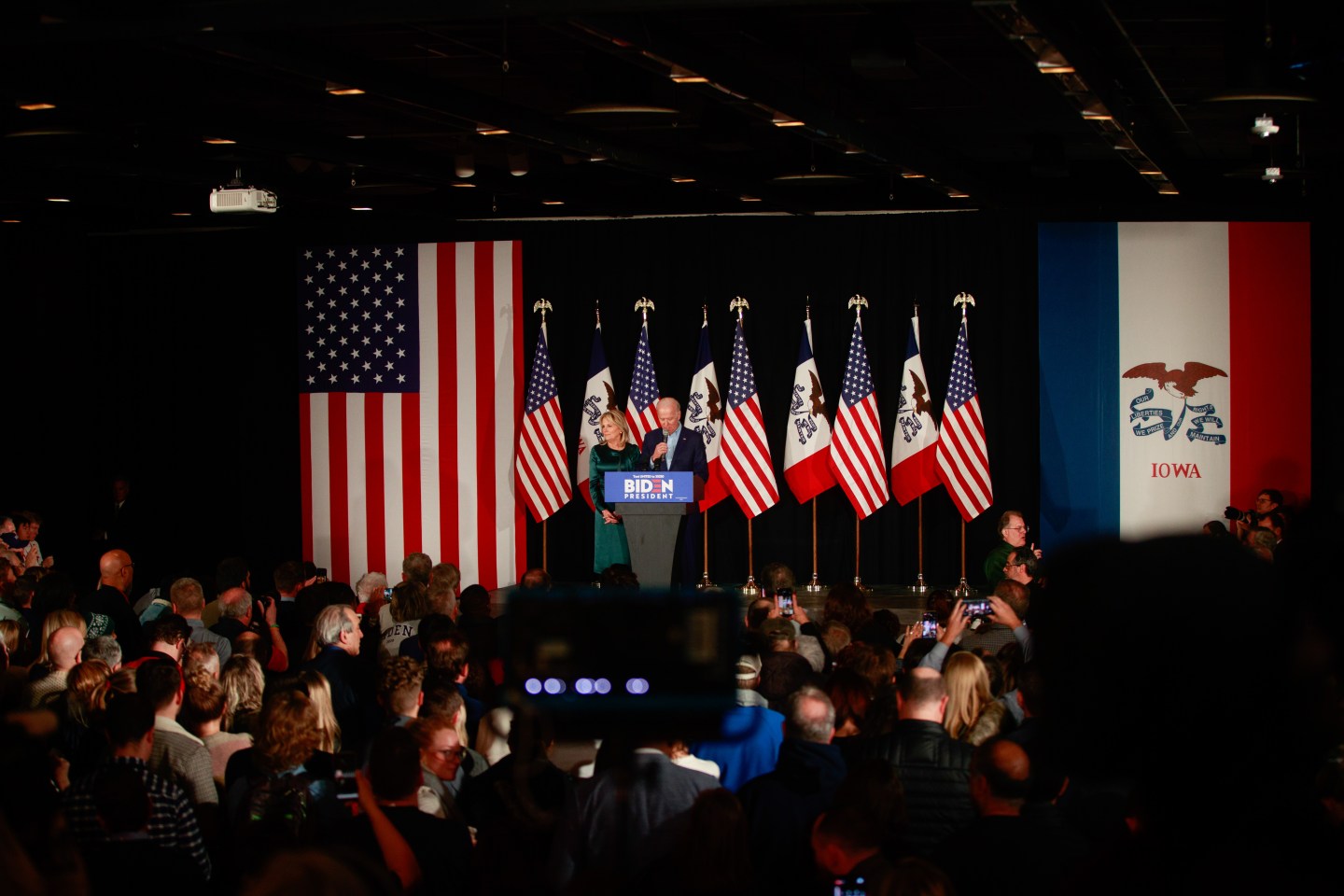 Iowa Caucus at Drake University in Des Moines, US