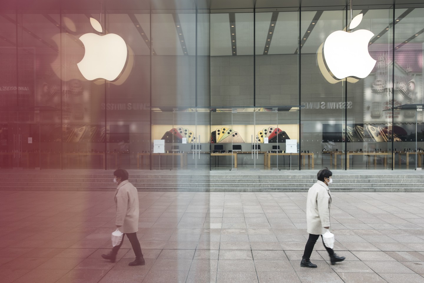 A closed Apple store in Shanghai, China on Feb. 5, 2020.