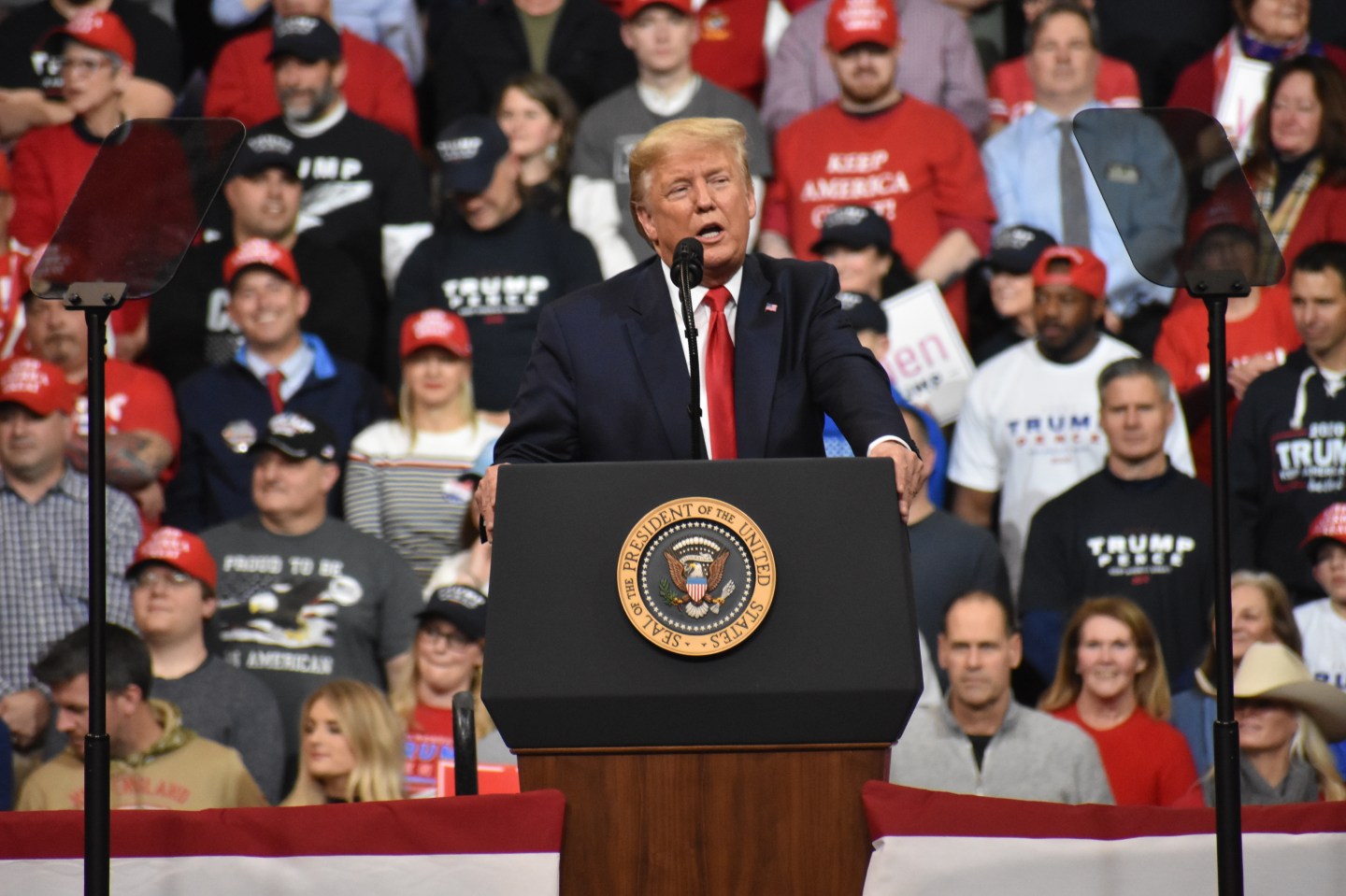 U.S. President Trump in New Hampshire