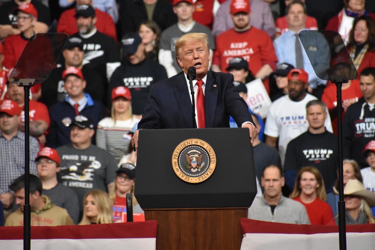 U.S. President Trump in New Hampshire