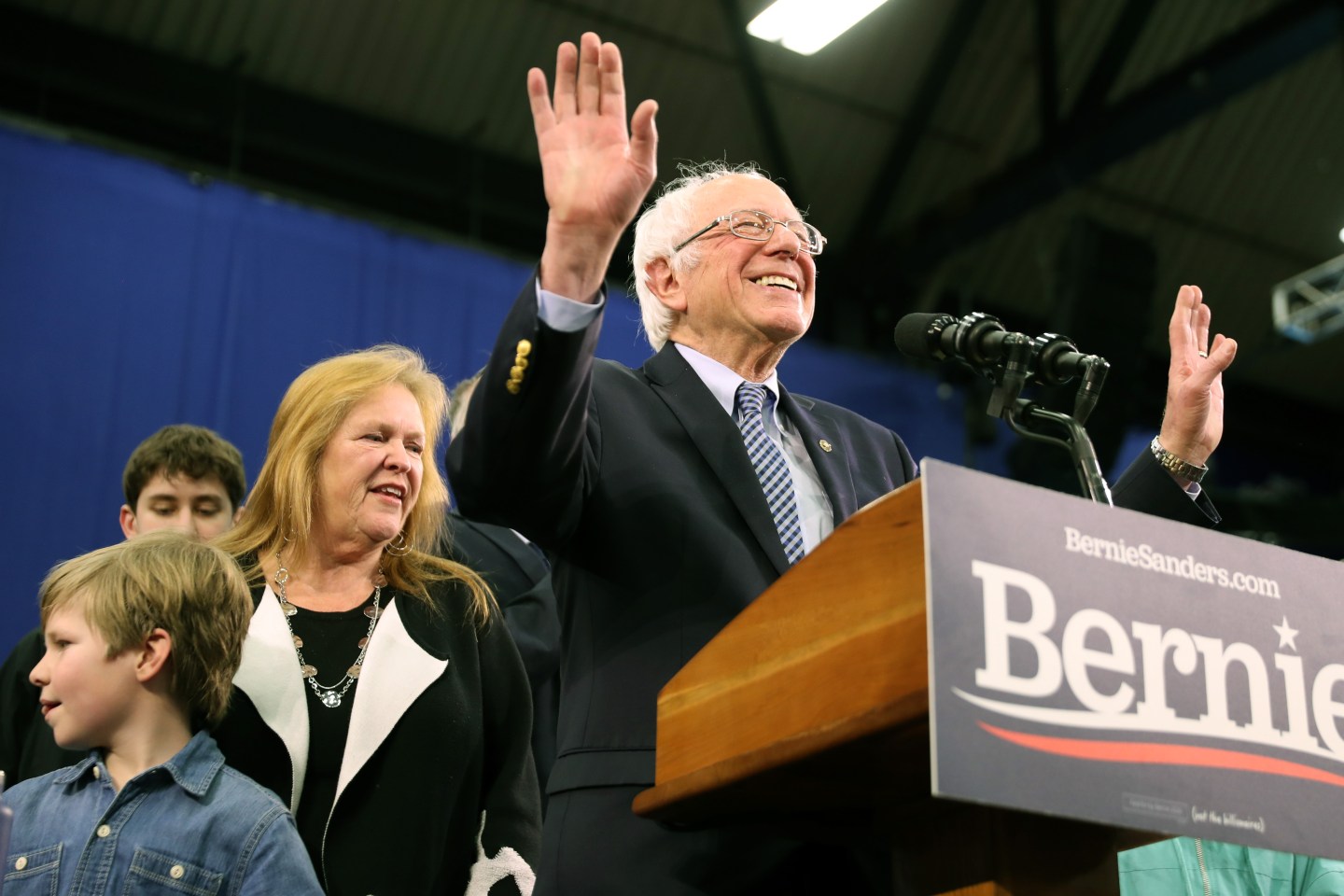 Presidential Candidate Bernie Sanders Holds NH Primary Night Event In Manchester