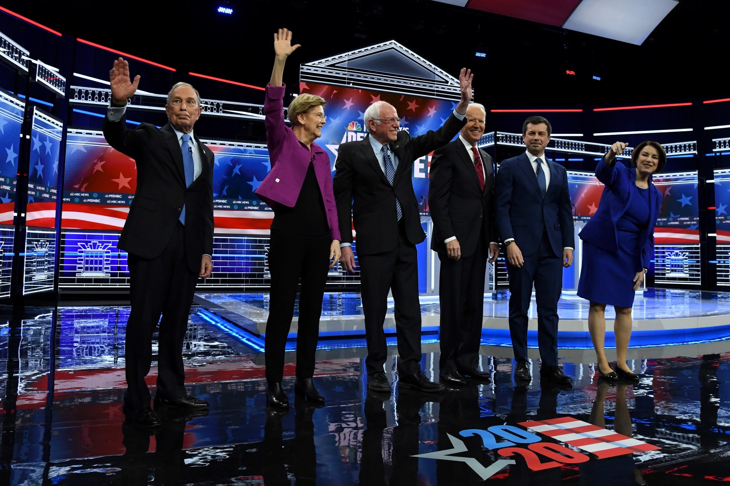 Democratic Presidential Candidates Debate In Las Vegas Ahead Of Nevada Caucuses