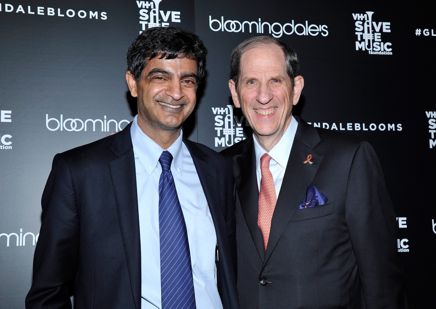GLENDALE, CA - NOVEMBER 06: (L-R) Sandeep Mathrani and Michael Gould, Bloomingdale's chairman and CEO attend Bloomingdale's Glendale opening gala celebration with VH1 Save The Music Foundation at Bloomingdale's Glendale on November 6, 2013 in Glendale, California. (Photo by John Sciulli/Getty Images for Bloomingdale's)