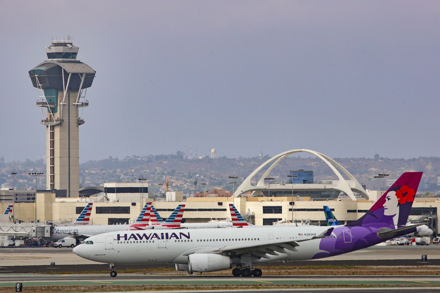 Hawaiian Airbus A330 at Los angeles International Airport