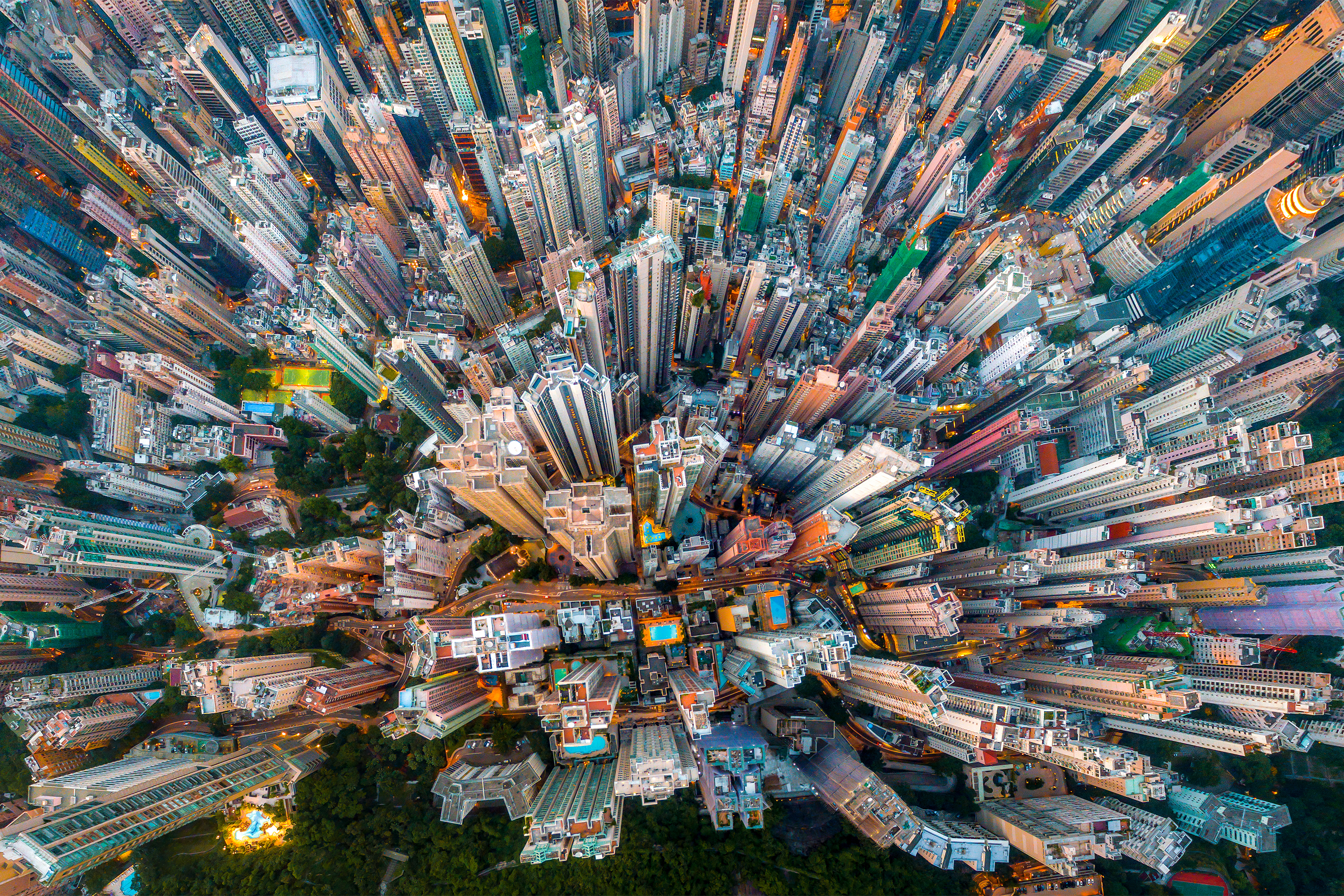 Hong Kong from above.