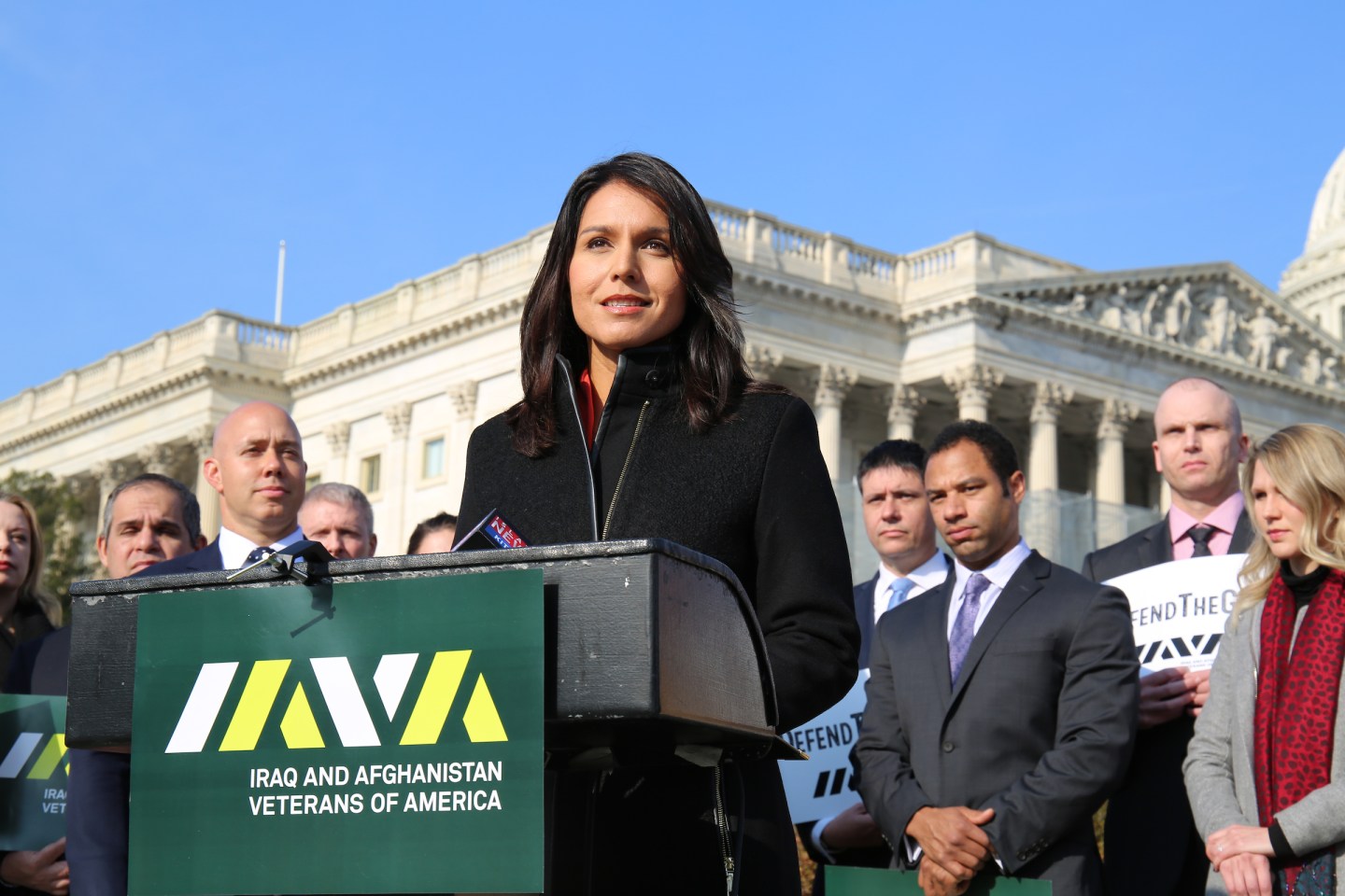 Rep. Tulsi Gabbard giving a public speech