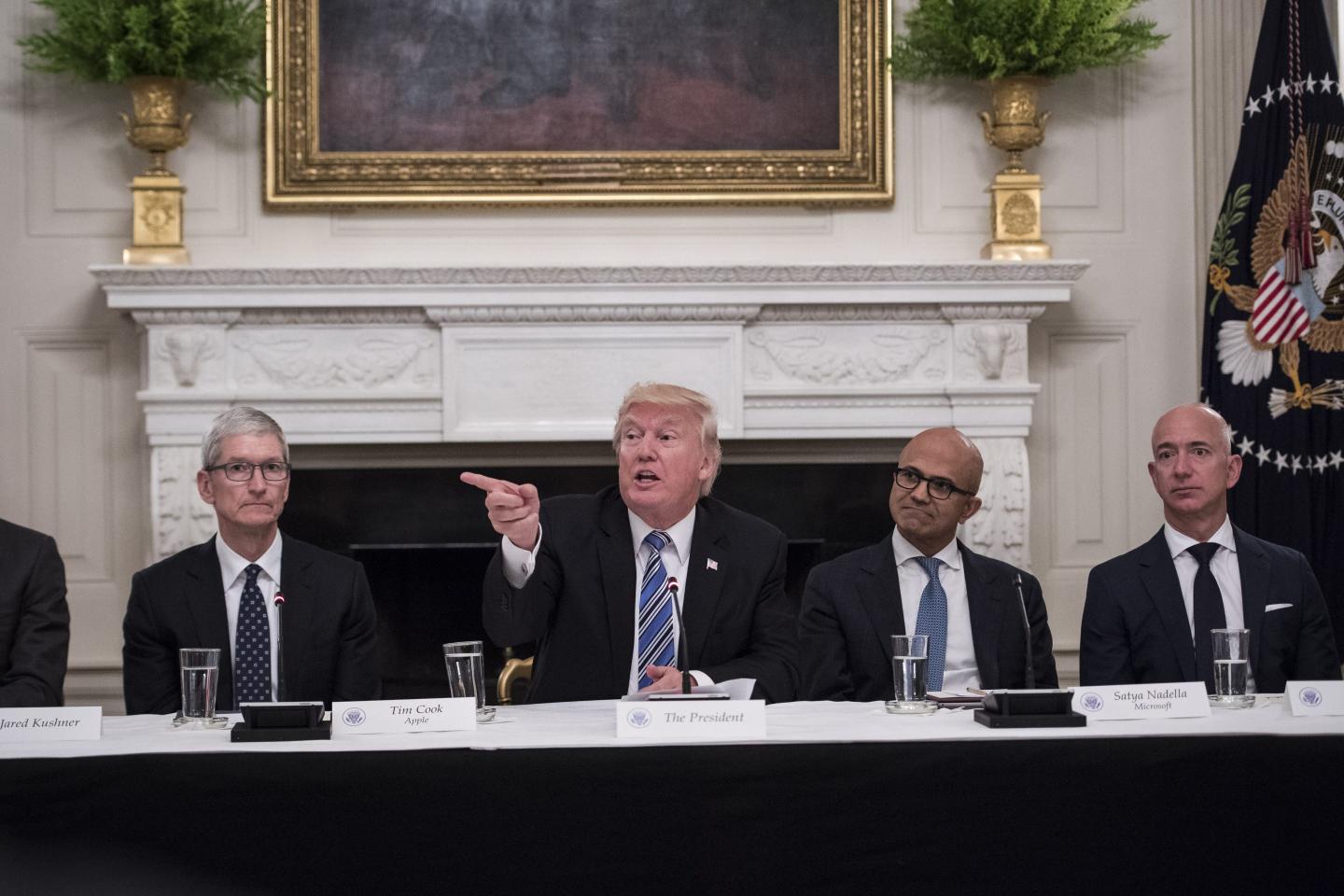 tech execs meet Trump
