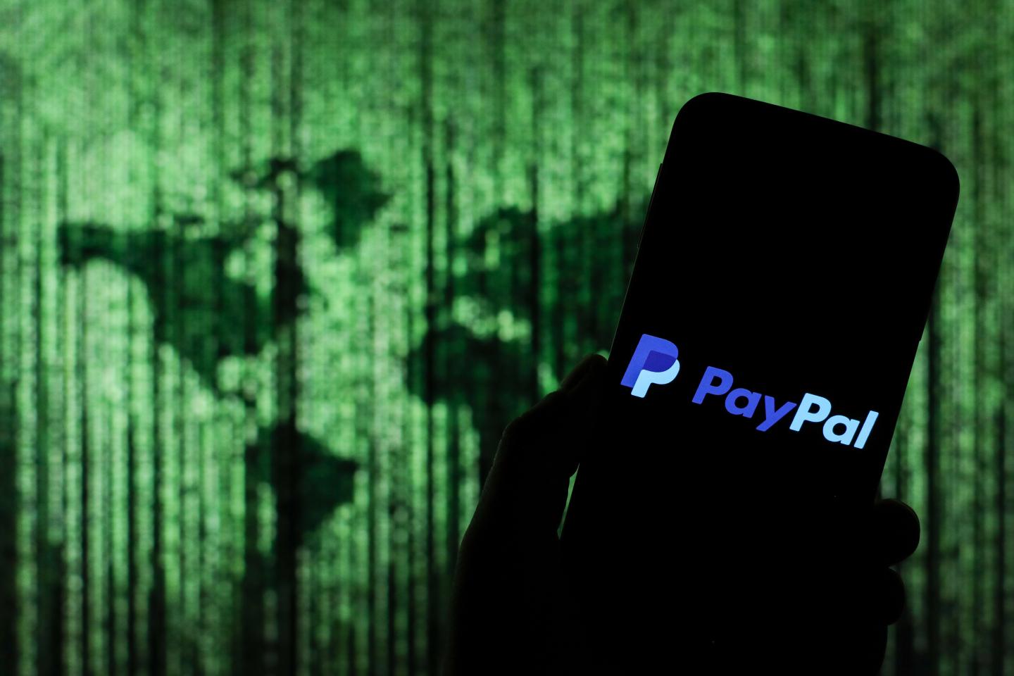 PayPal on a mobile phone