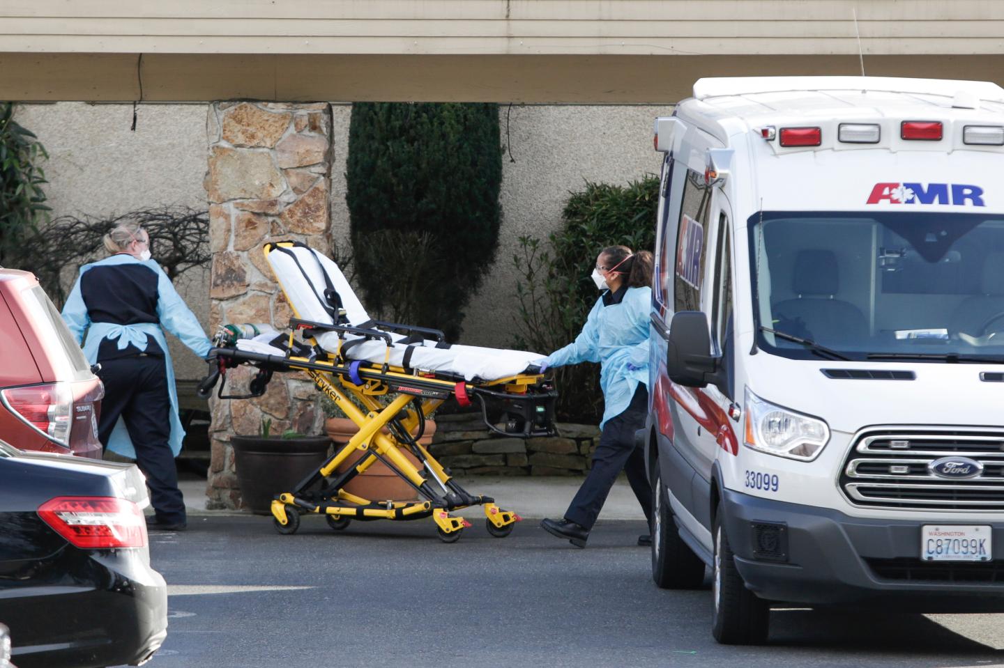 Ambulance at the Life Care Center of Kirkland