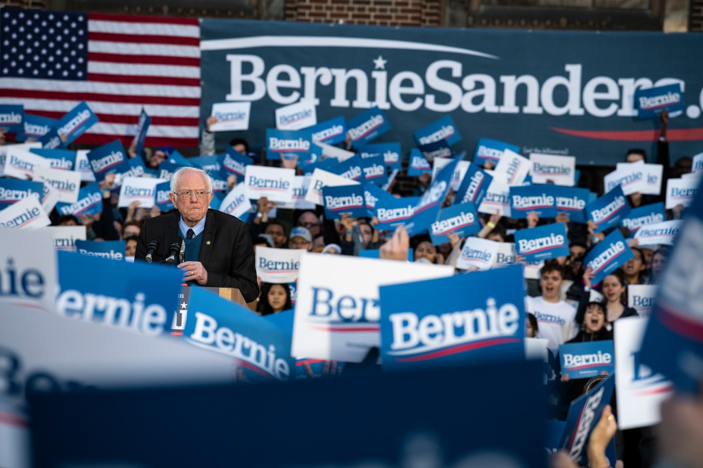 Presidential Candidate Bernie Sanders Campaigns Across Michigan Ahead Of Primary