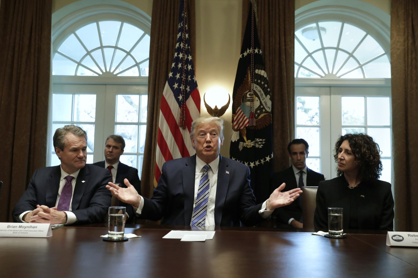 President Trump Meets With Bank Executives On Coronavirus