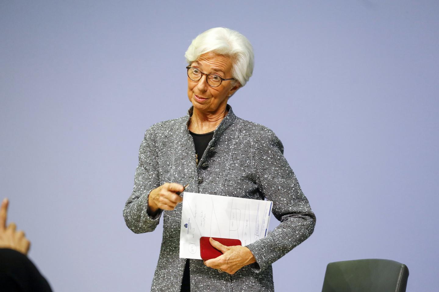 European Central Bank President Christine Lagarde Announces Rate Decision