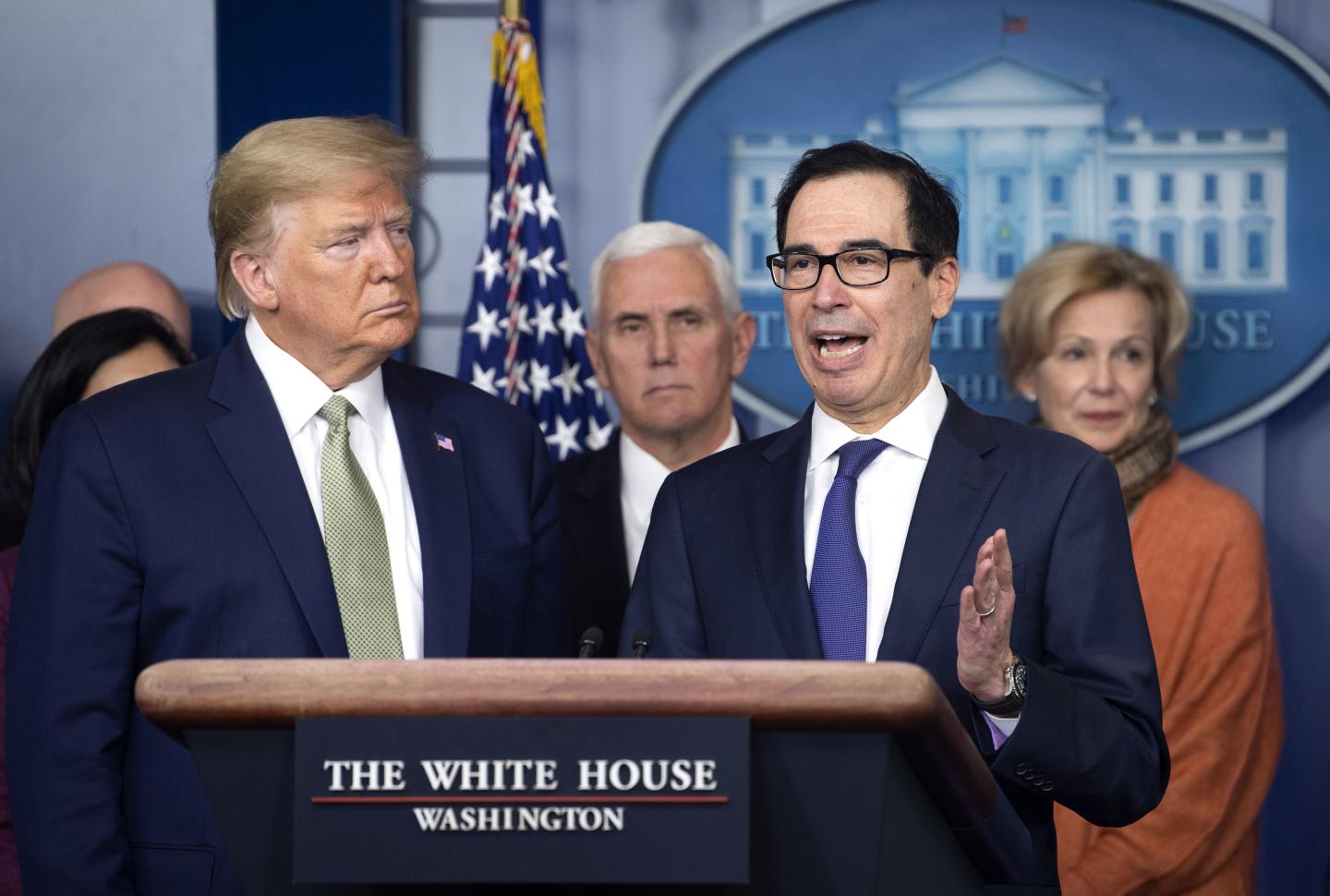 Mnuchin to GOP senators: If you don’t act fast on coronavirus, unemployment could hit 20%