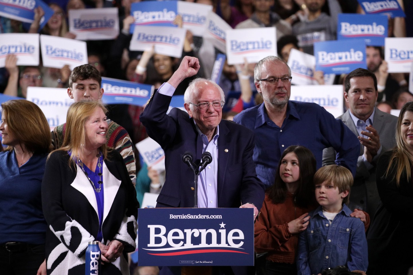 Presidential Candidate Bernie Sanders Holds Super Tuesday Night Rally In Vermont