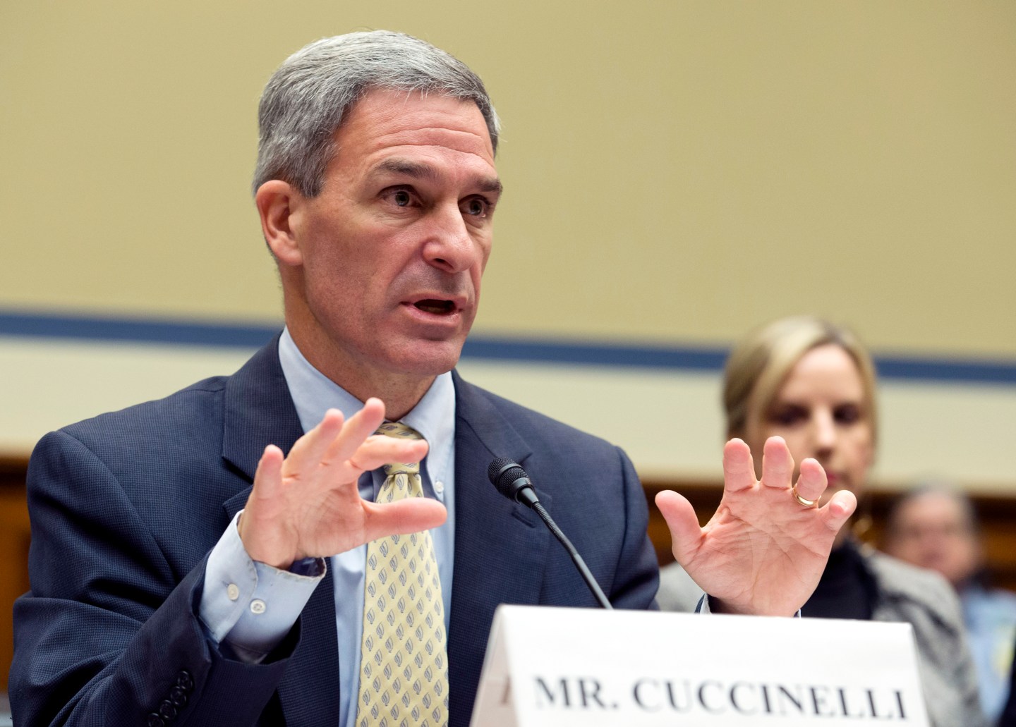 Ken Cuccinelli, acting director for the U.S. Citizenship and Immigration Services, U.S. Department of Homeland Security, testifies during House Oversight subcommittee hearing.