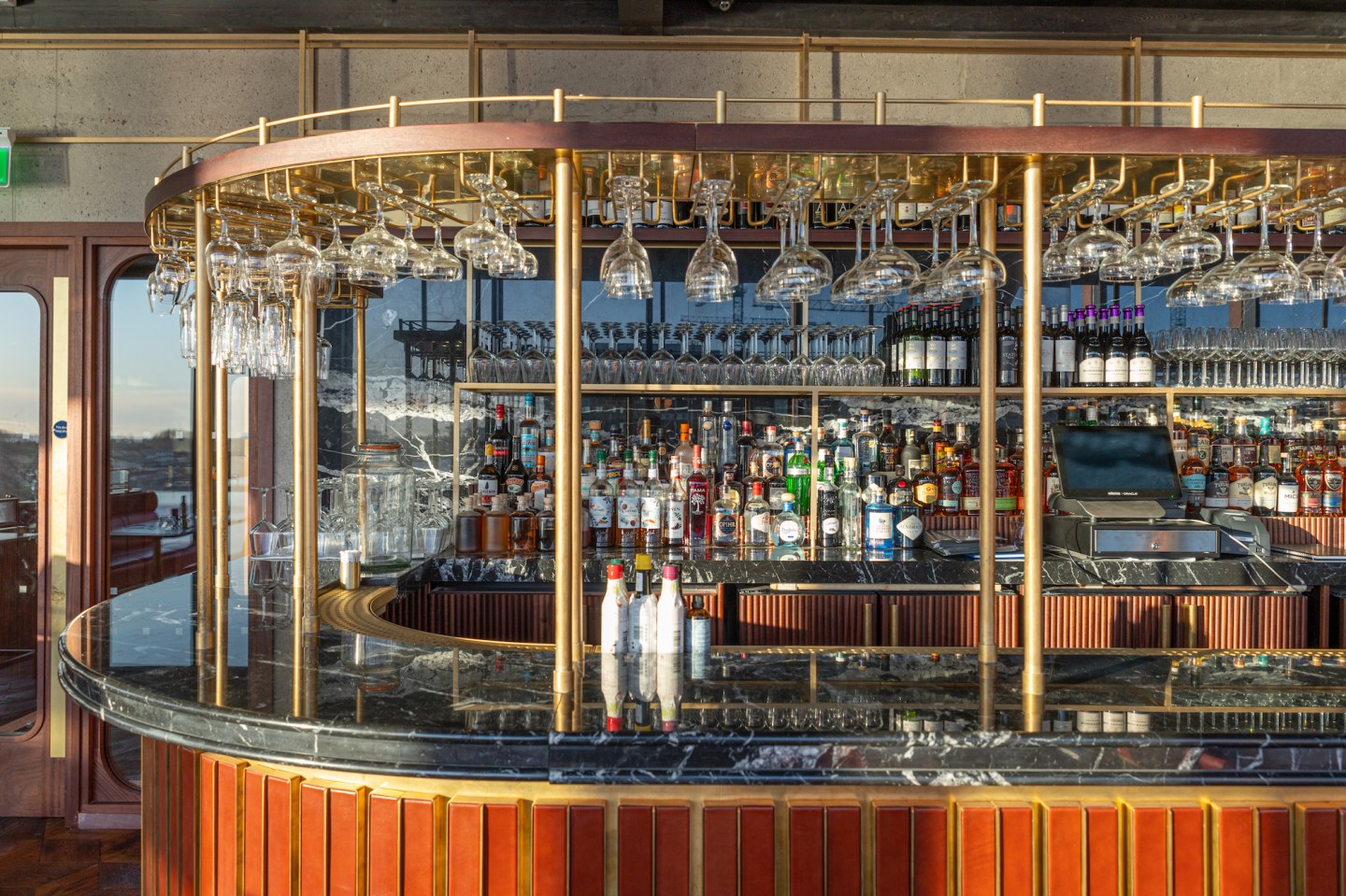 Surrounded by glass, Ryleigh’s rooftop restaurant and bar at The Mayson has jaw-dropping views of Dublin Bay and the Dublin Mountains—when the weather permits.