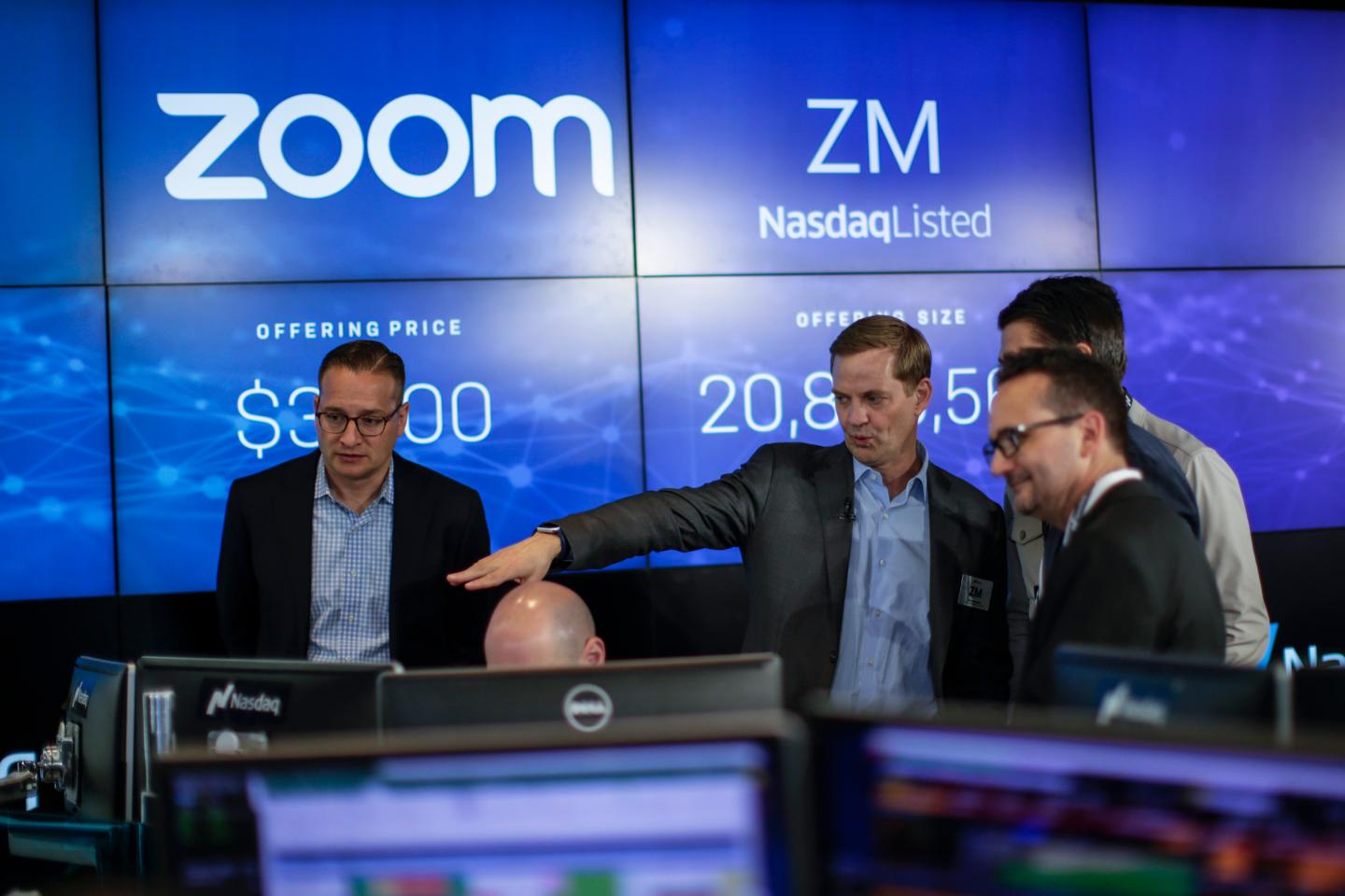 Zoom Stock Ticker-IPO Day