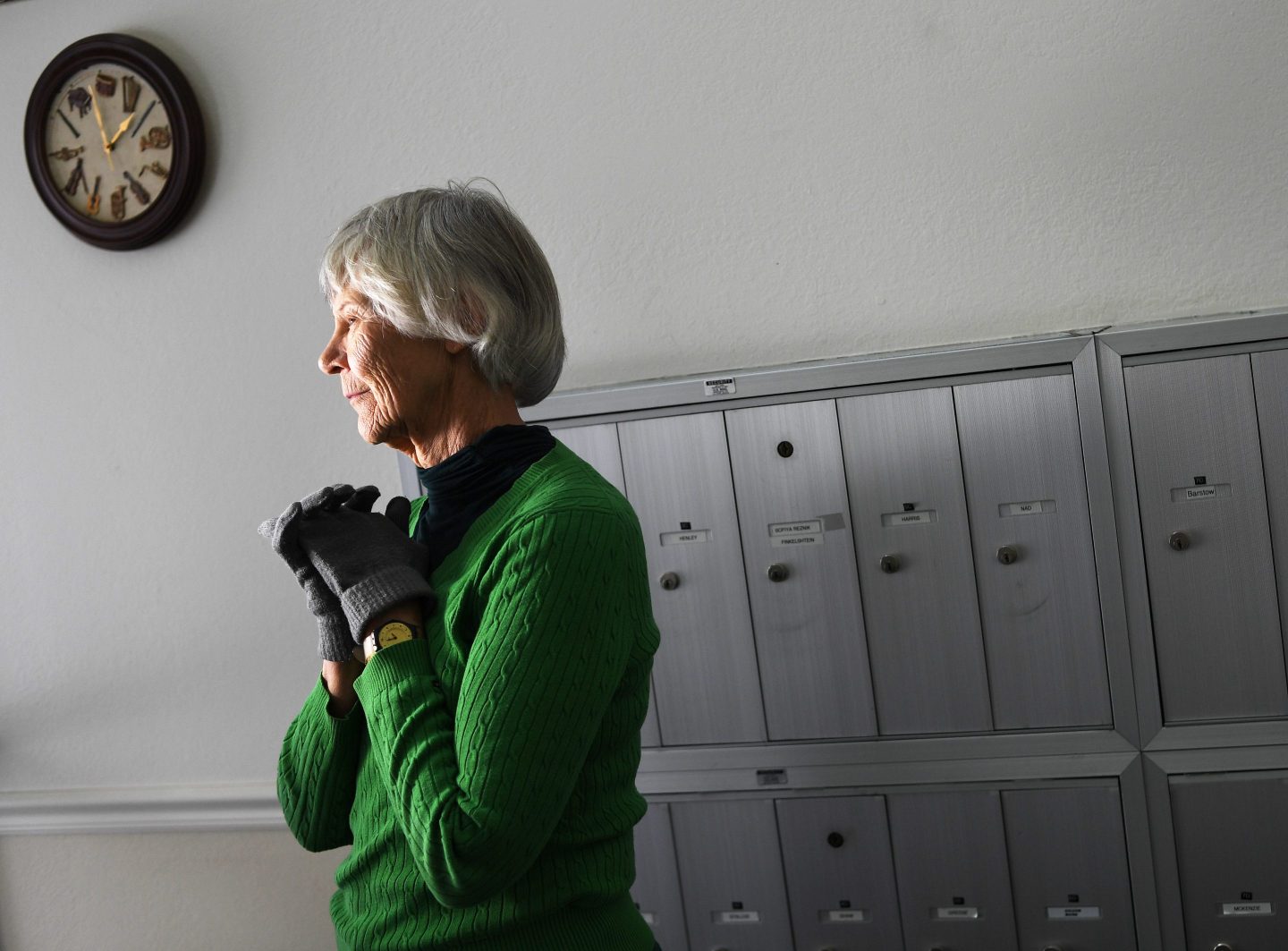 Mary Lee Peterson, 73, lives in a senior complex and was not too concerned about the coronavirus, but as each day passes she said her concern is starting to grow on March 19, 2020 in Denver, Colorado